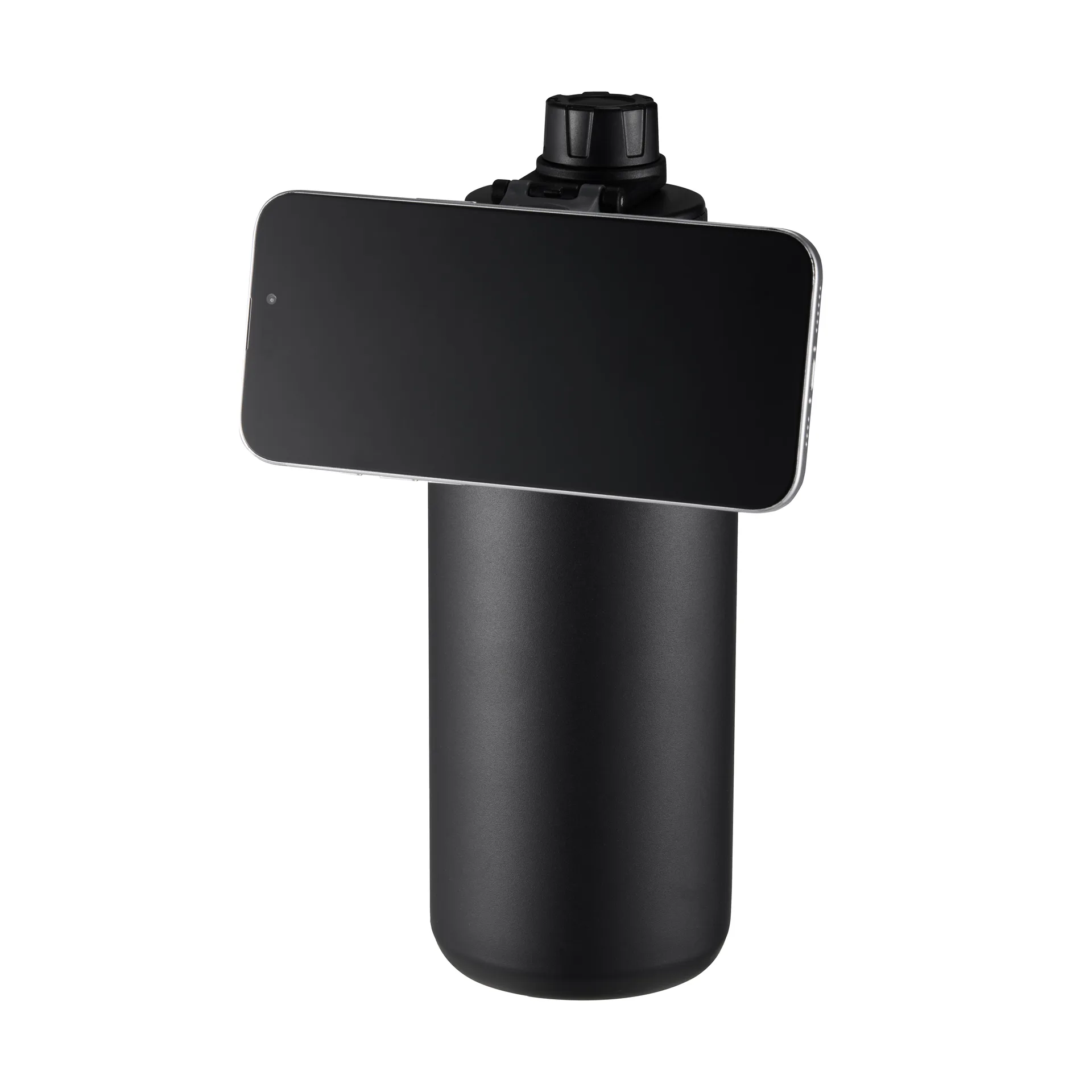 Flory double-wall water bottle with mobile magnet 0.9 L, Black-purple Dorre