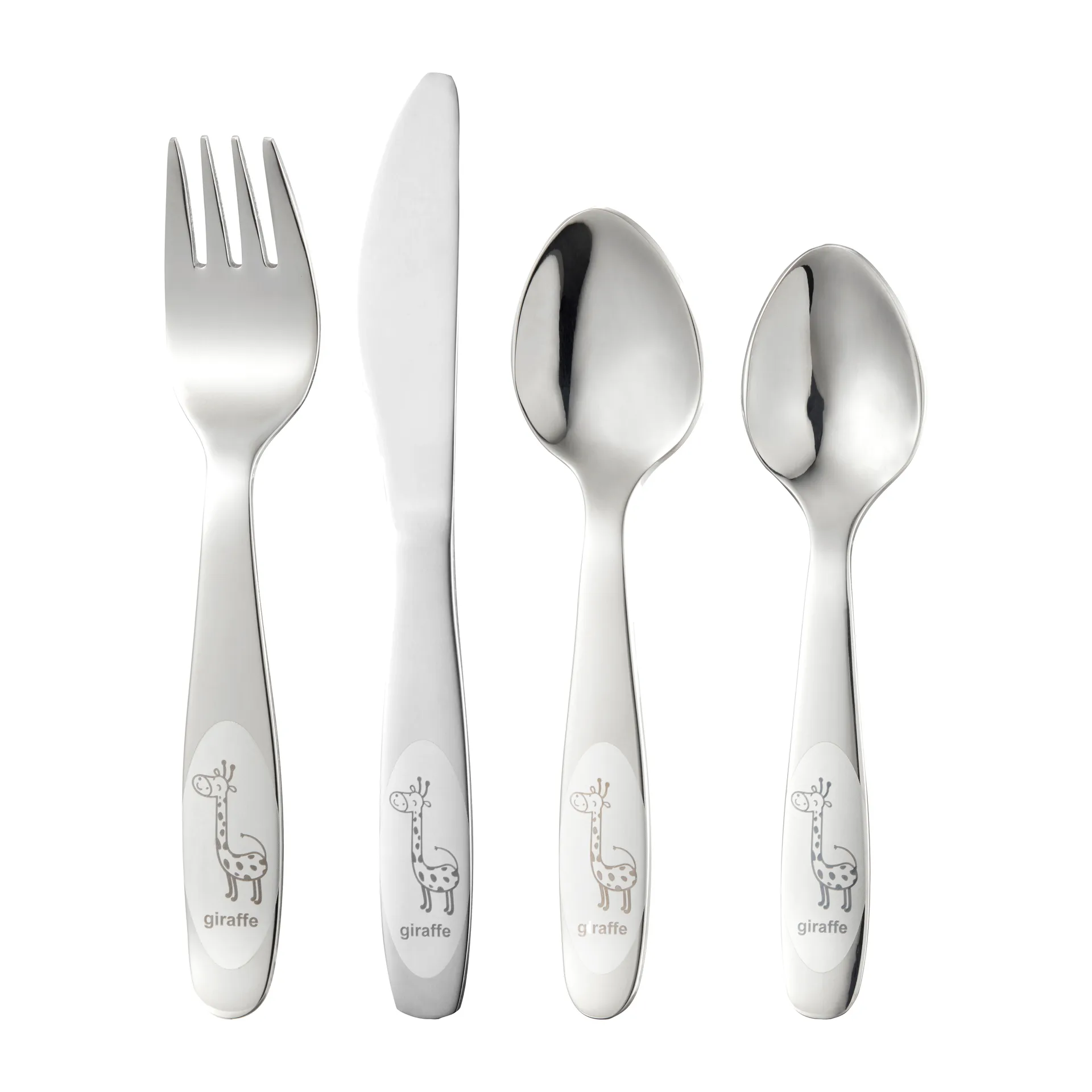 Giraffe children's cutlery, 4 pieces Dorre