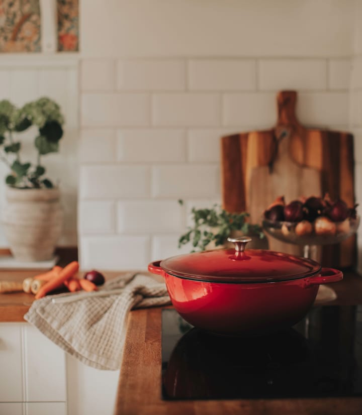 Gitty cast iron pot 7.2 L - Red - Dorre