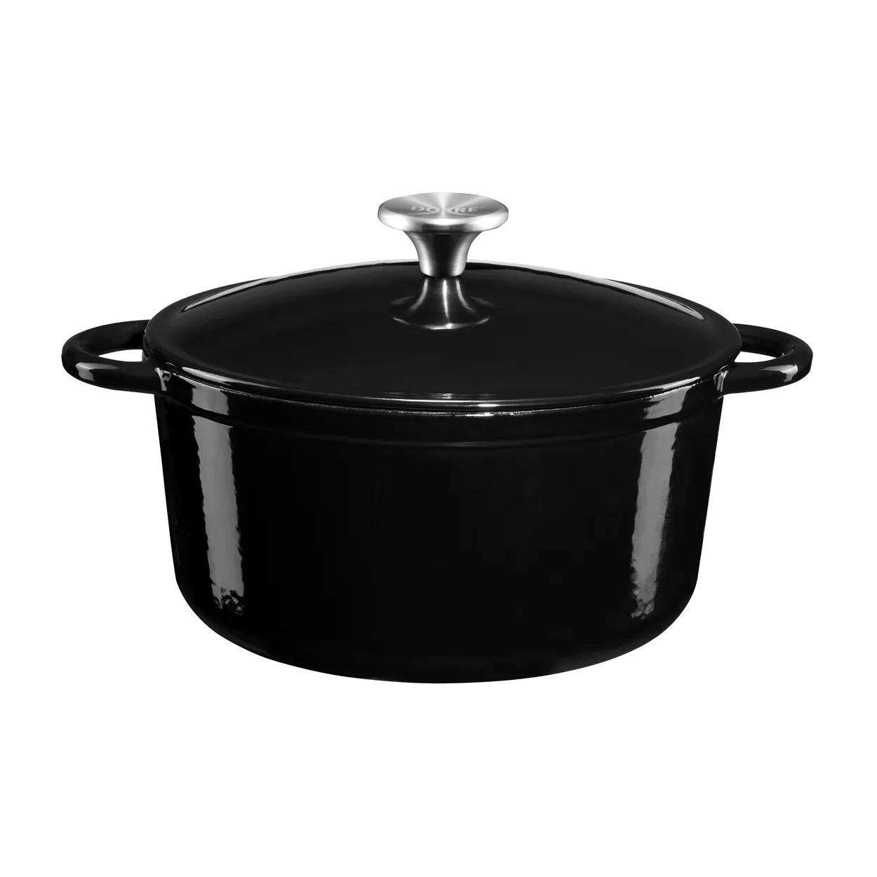 Dorre Gretl casserole dish emalj 4 L Black | Scandinavian Design | Cooking pots & Casserole dishes | Black