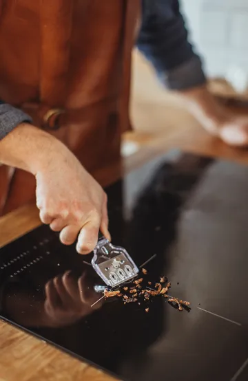 Hema stove scraper black 5 extra blades - 16x5.4x1.8 cm - Dorre