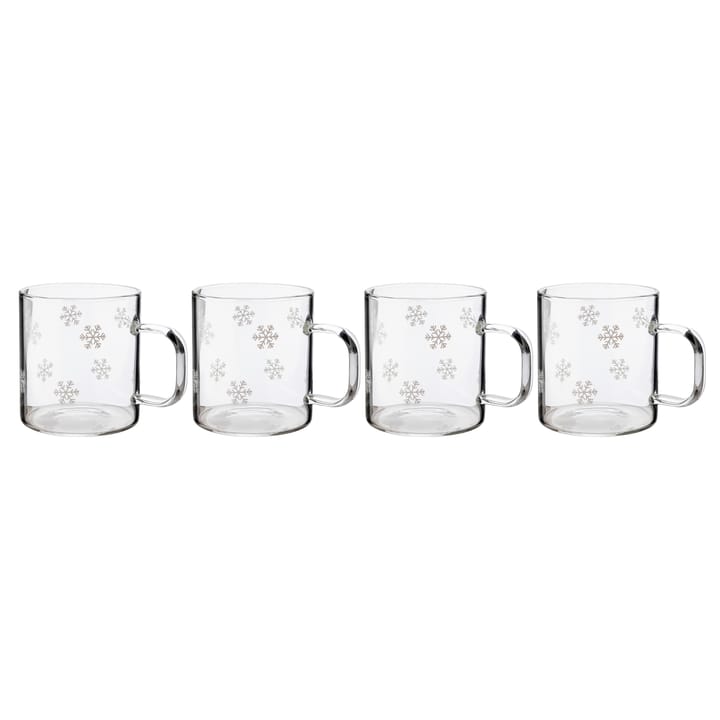 Isa glass mug 16 cl 4-pack - Snow star - Dorre