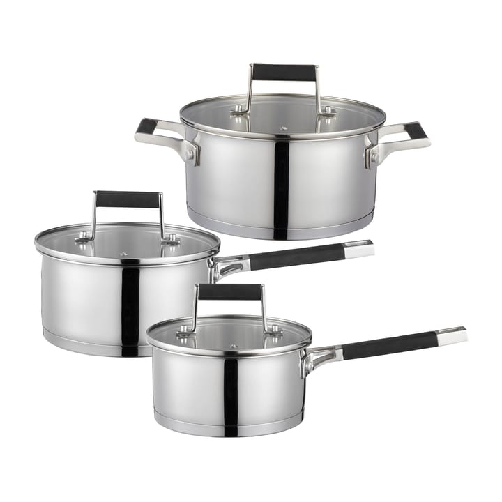 Kaci saucepan set 6 pieces - Stainless steel - Dorre