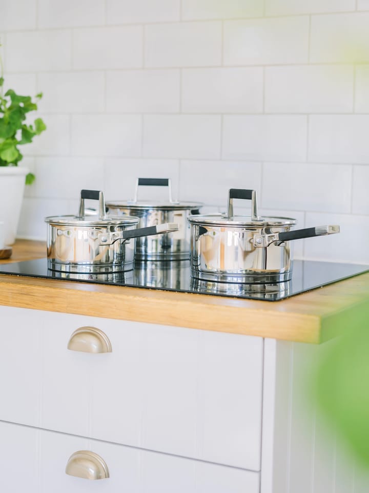 Kaci saucepan set 6 pieces, Stainless steel Dorre