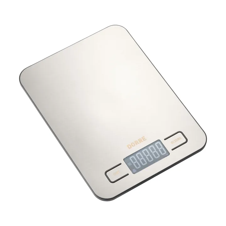 Kaori kitchen scale - Stainless steel, 5 g-10 kg, 23x17x1.88 cm - Dorre