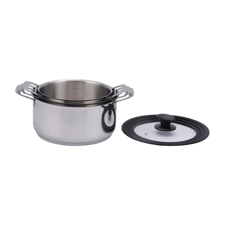 Kara pot set 3 pieces - Stainless steel - Dorre