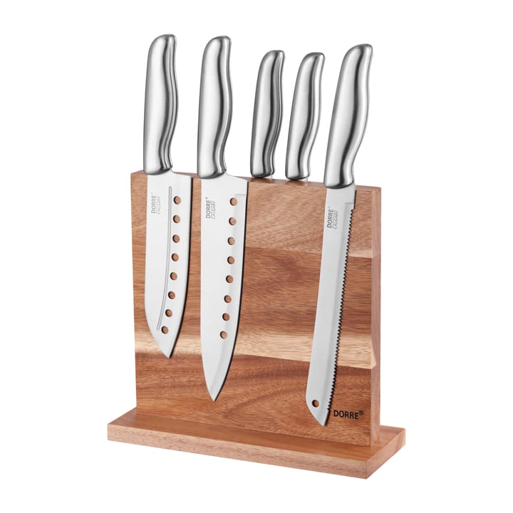 Kaya knifes holder 22x22 cm - Acacia - Dorre