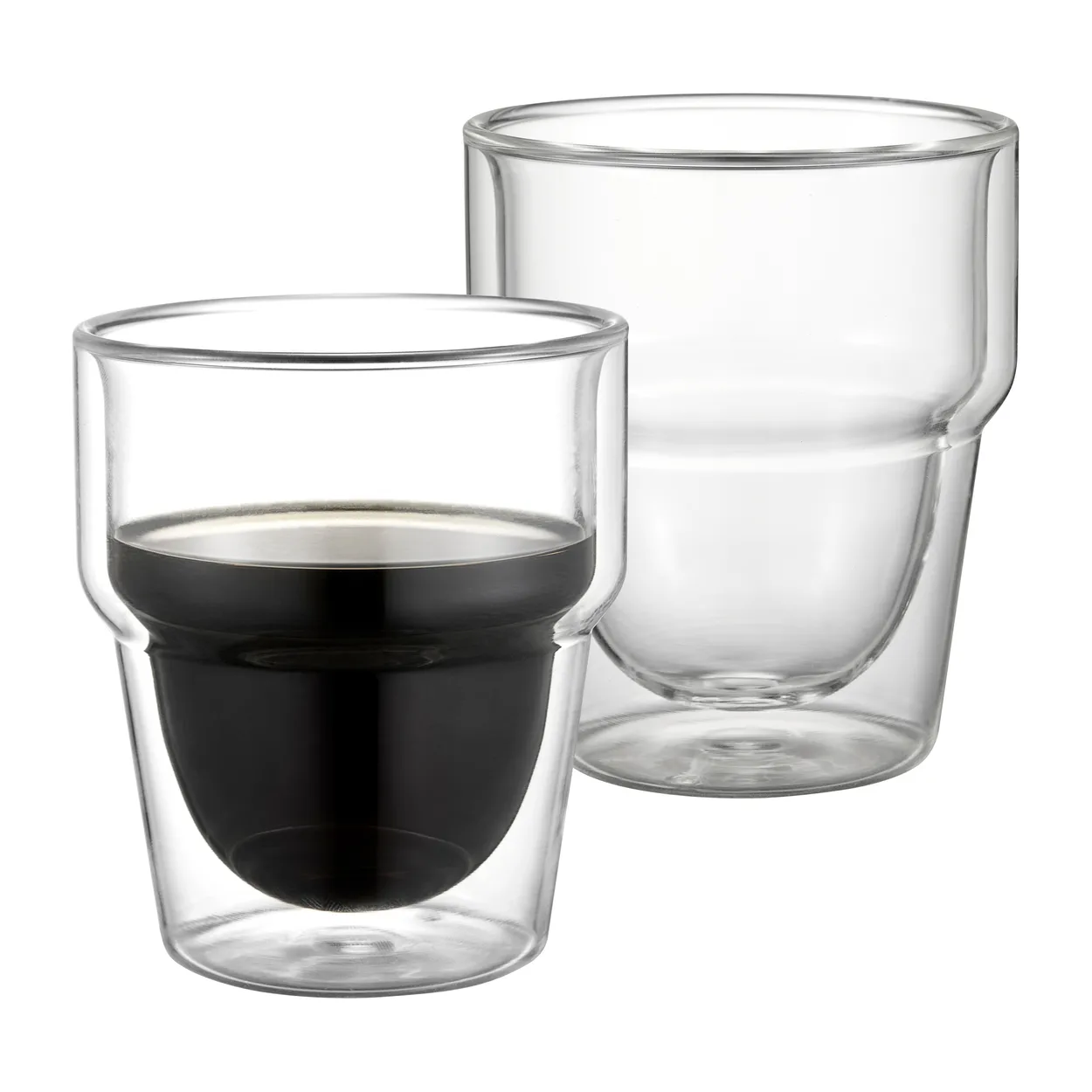 Dorre Kenya coffee cup 32 cl 2-pack Glas | Scandinavian Design | Coffee cups | Transparent