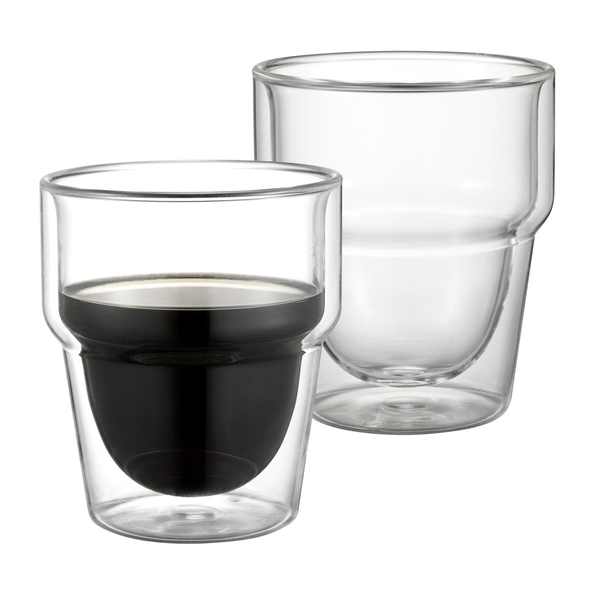Dorre Kenya coffee cup 32 cl 2-pack Glas | Scandinavian Design | Coffee cups | Transparent