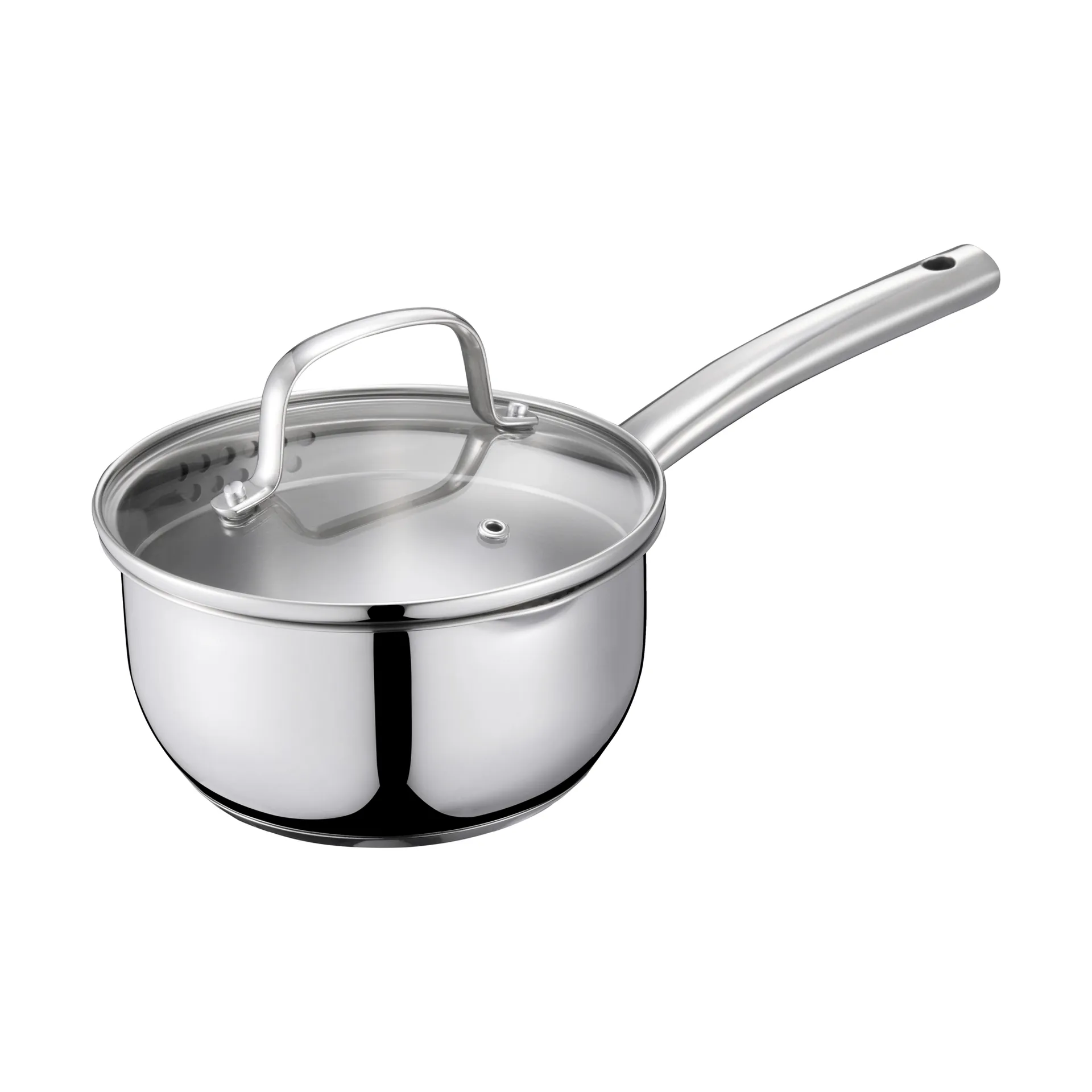 Kerri saucepan set, Stainless steel, 10 pieces Dorre