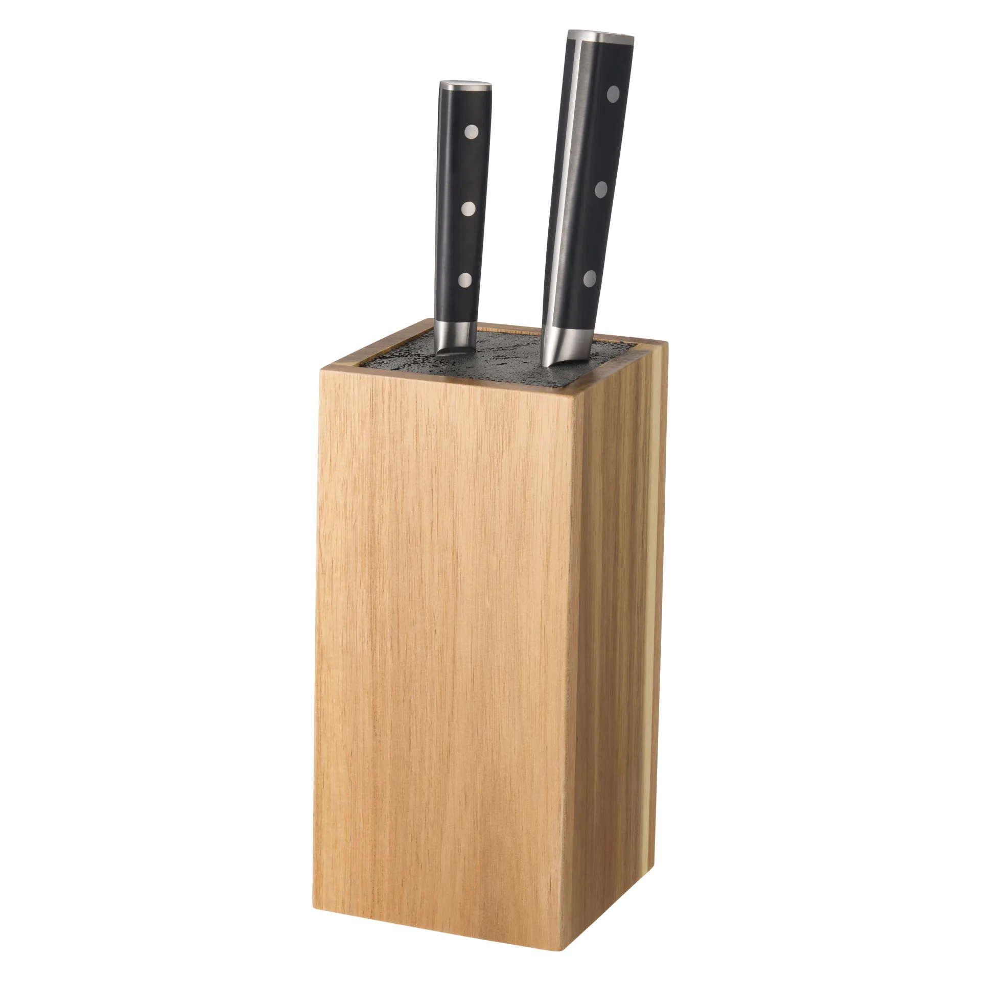 Kini Knife Block square acacia wood, 23.5x10.7x10.7 cm Dorre
