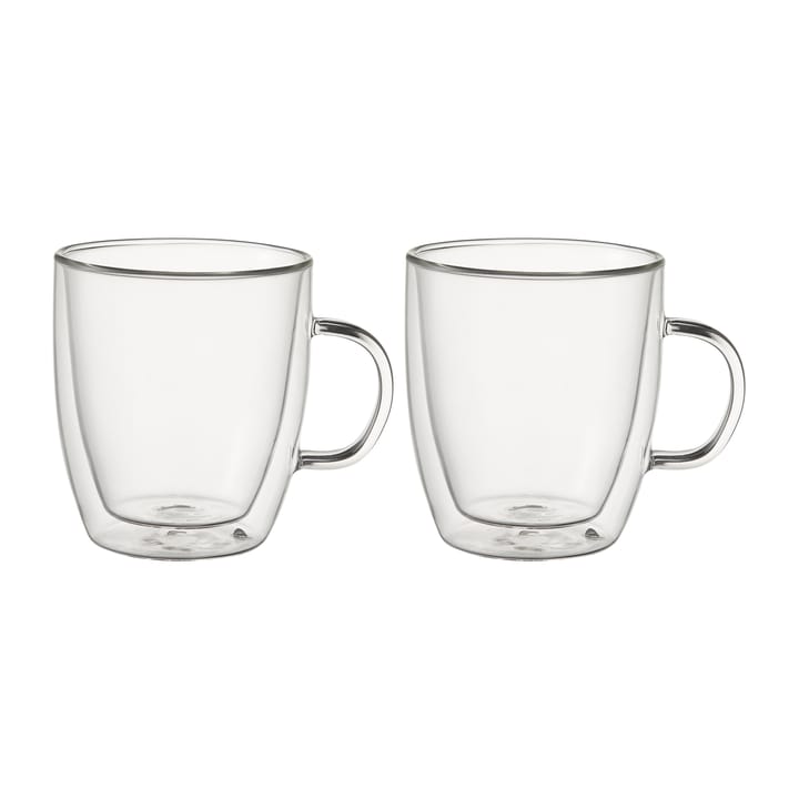 Kirk coffee cup double walled 24 cl 2-pack - Glass - Dorre