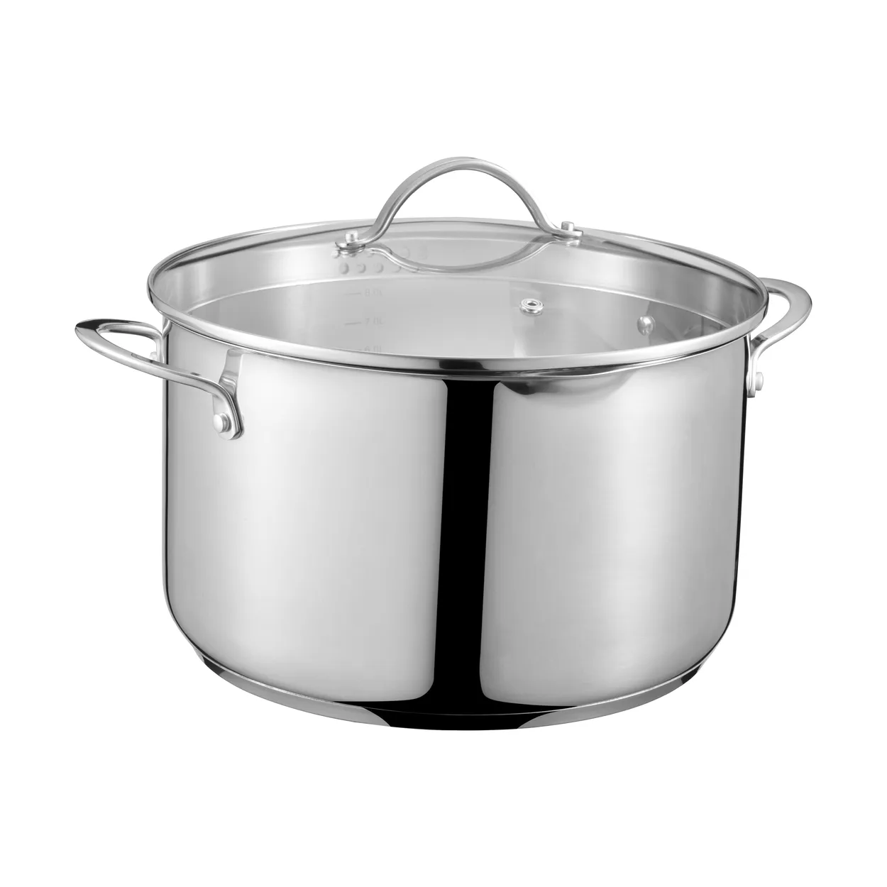 Dorre Kosmo casserole with glass lid 10.1 L | Scandinavian Design | Cooking pots & Casserole dishes | Silver-coloured