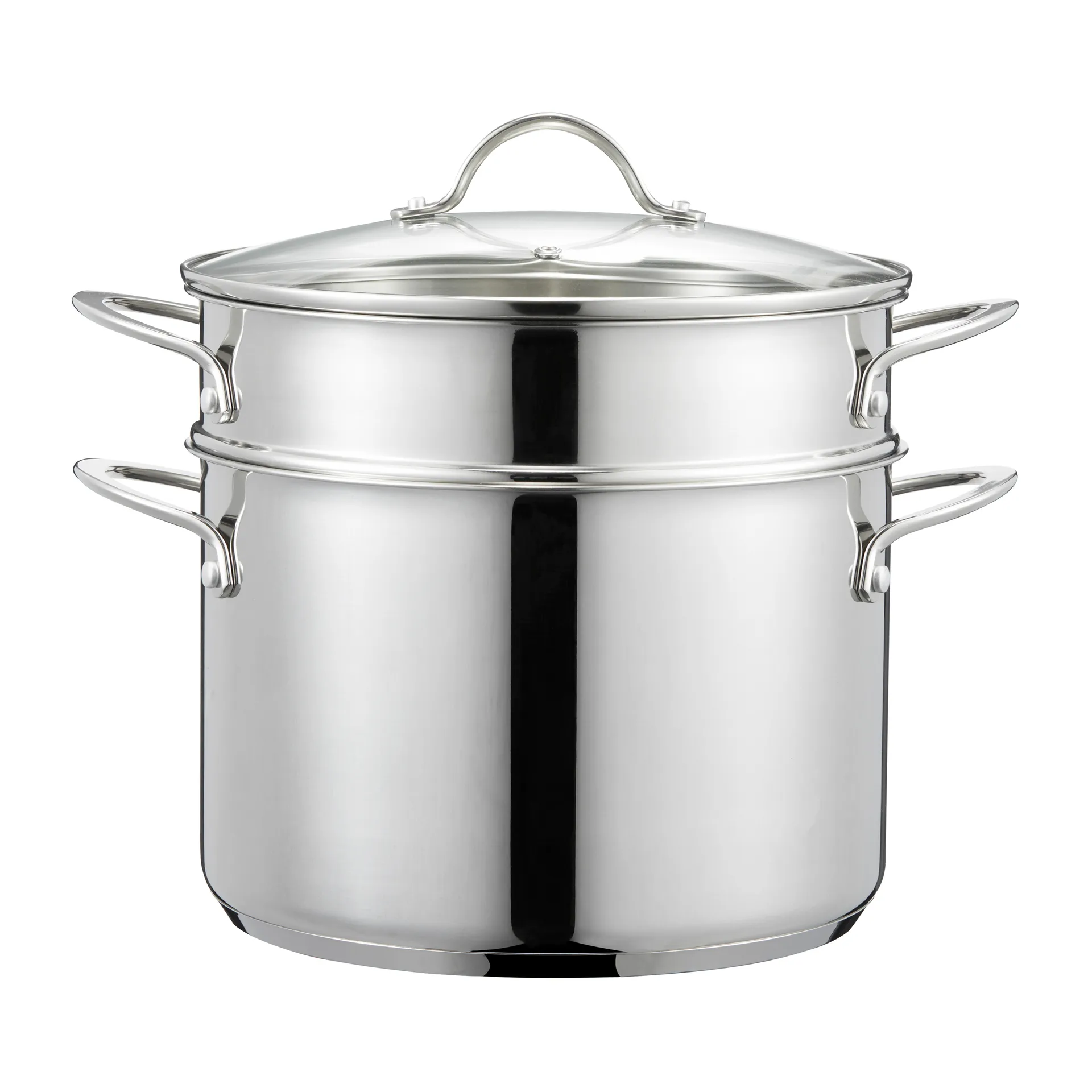 Kosmo pasta dish with inserts 7.6 L, Stainless steel Dorre