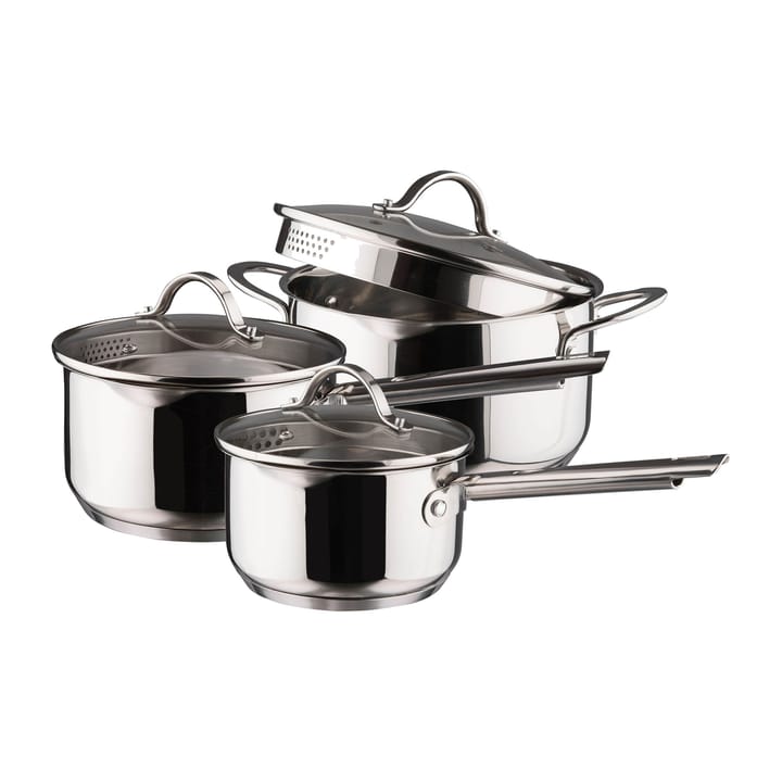 Kosmo saucepan set 3 pieces - Stainless steel - Dorre