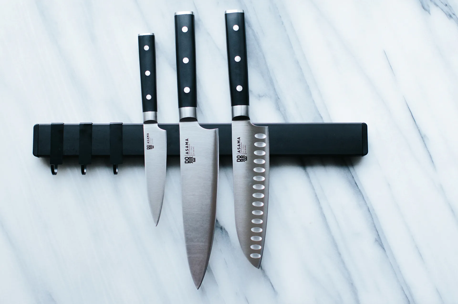 Maggie magnetic strip, Black, 3 hooks, 40x4 cm Dorre