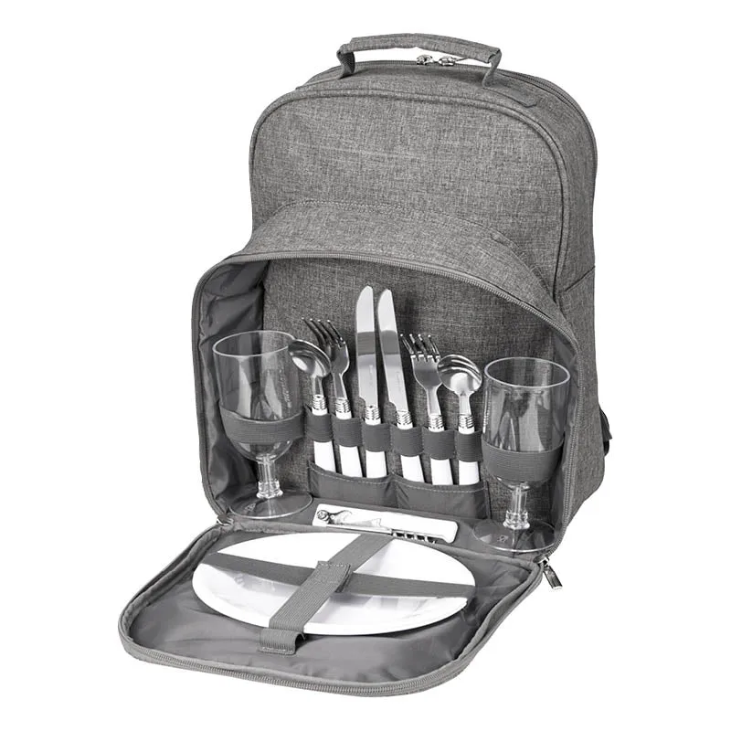 Dorre Peri Picnic Backpack for 2 People Gray