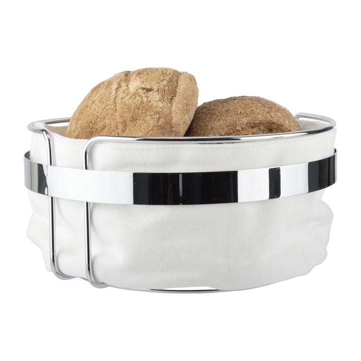 Practical bread bin Ø22 cm, Fabric-chrome Dorre