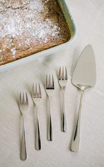 Sallie servering set - 6 cake fork & cake slice - Stainless steel - Dorre