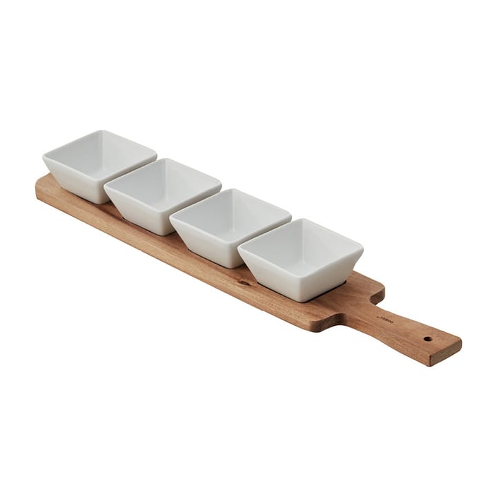 Serena servering tray with bowls 5 pieces - Acacia - Dorre
