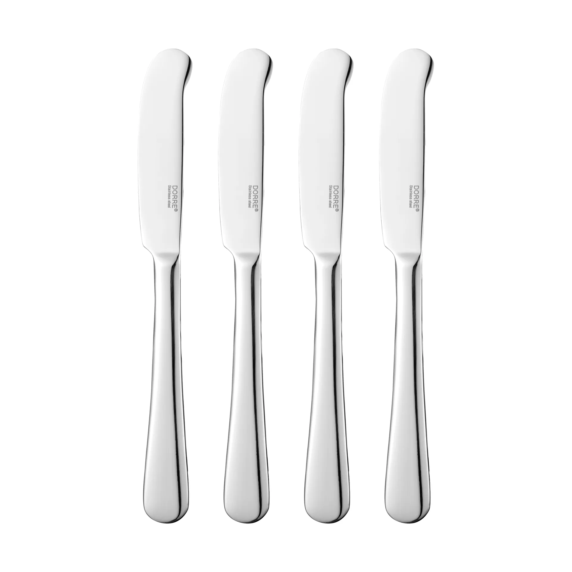 Sheli butter knife, Stainless steel, 4-pack, 16.2 cm Dorre