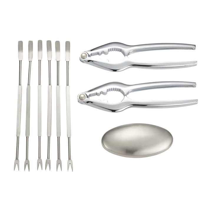 Skagen shell fish set 9 pieces - Stainless steel - Dorre