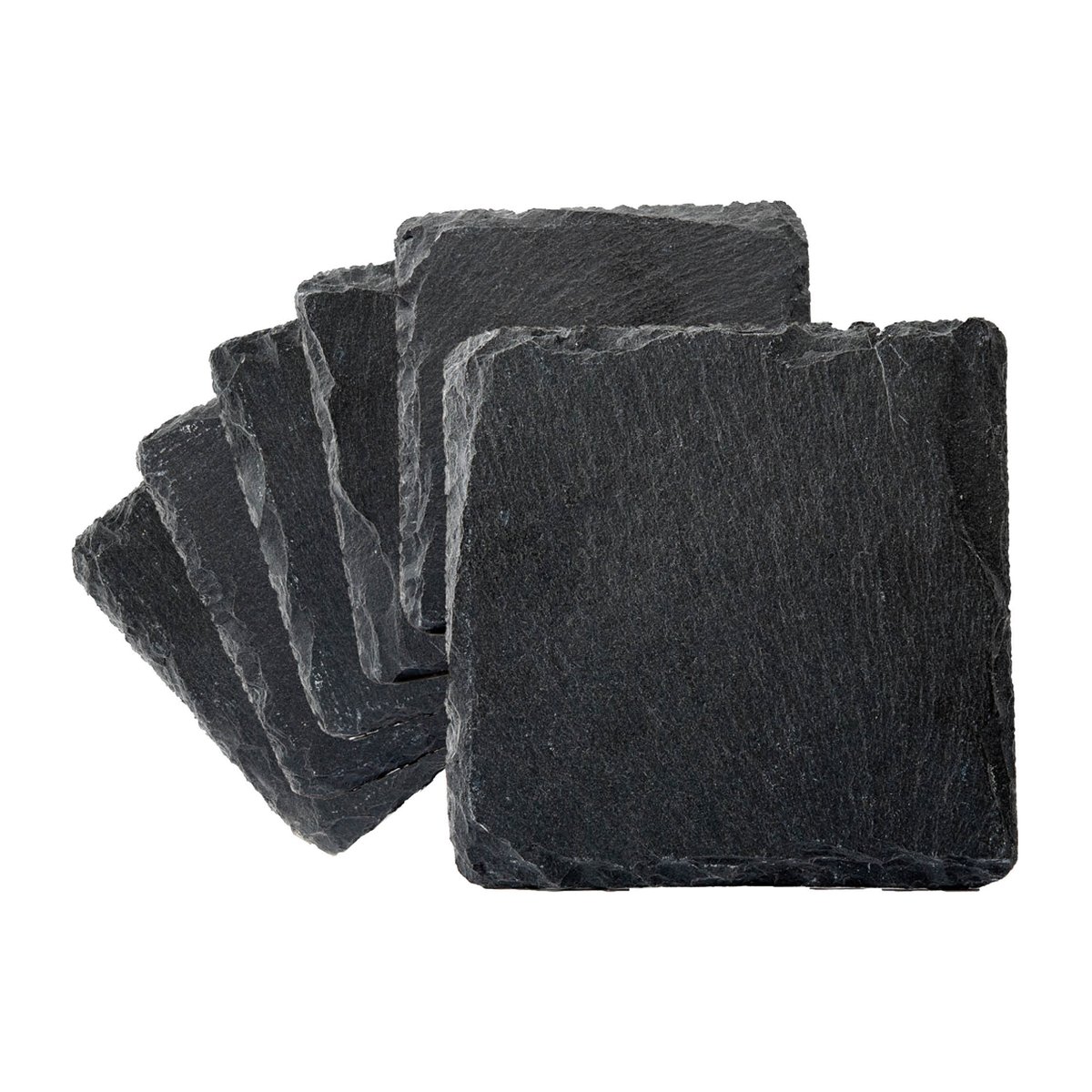 Dorre Skiffer coaster 6-pack Black | Scandinavian Design | Coasters | Black
