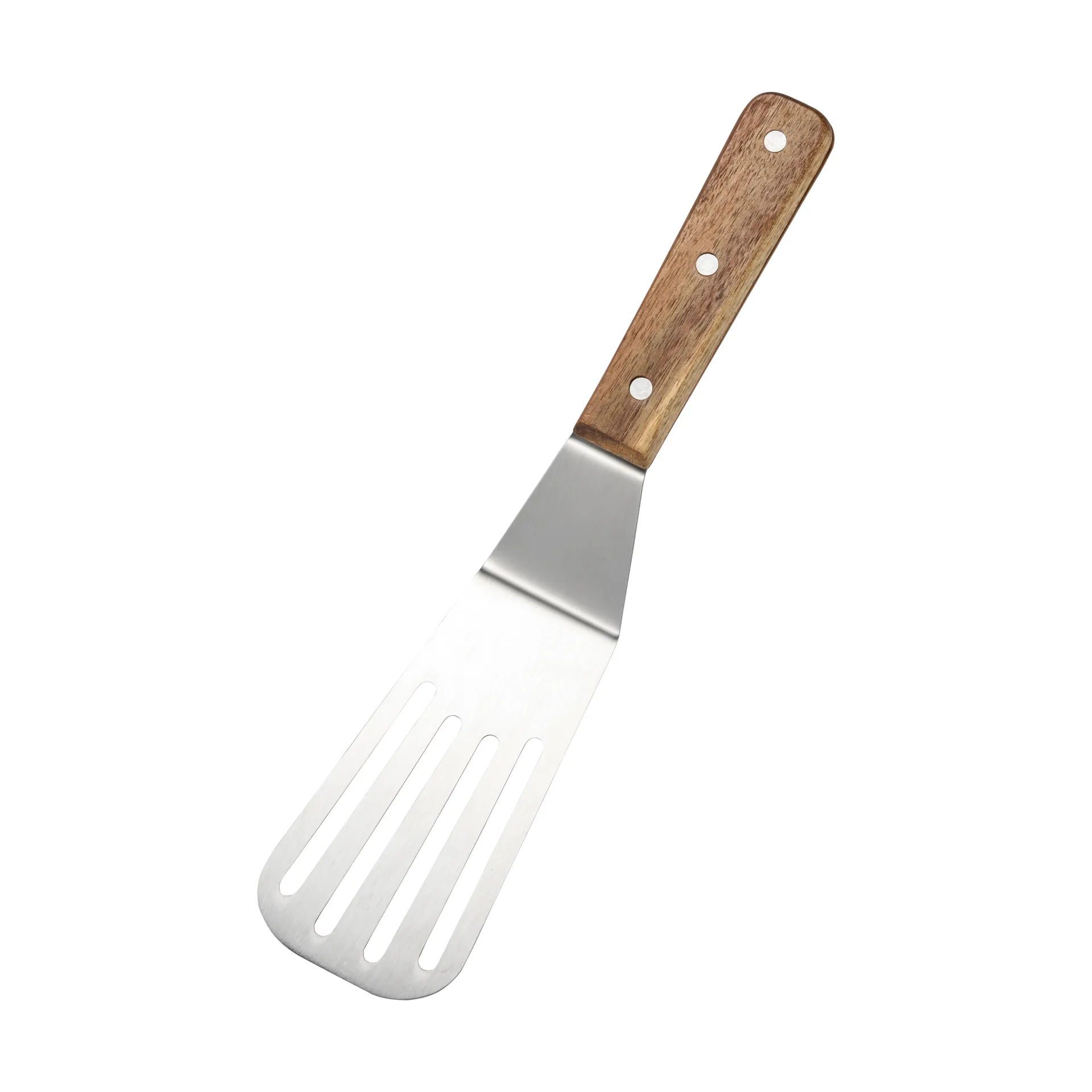 Steph slotted turner, Stainless steel, acacia wood, 28 cm Dorre