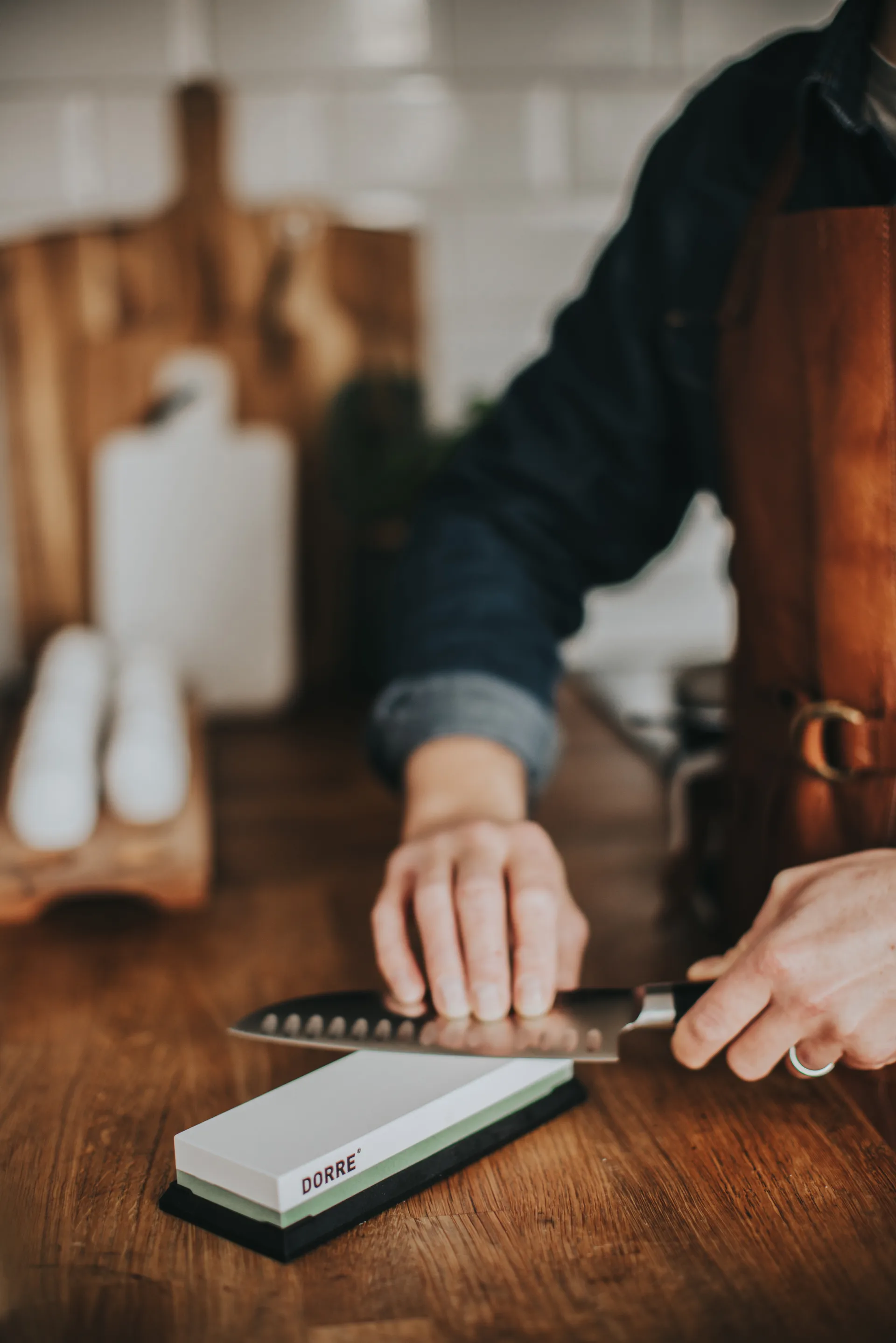 Suri whetstone rubber base 18x6x3 cm, 1000/3000 grit Dorre