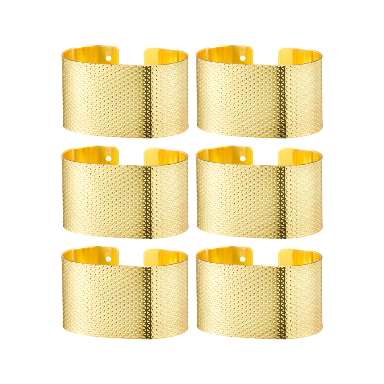 Dorre Svea napkin rings 6-pack brass | Scandinavian Design | Napkin rings & holders | Gold-coloured