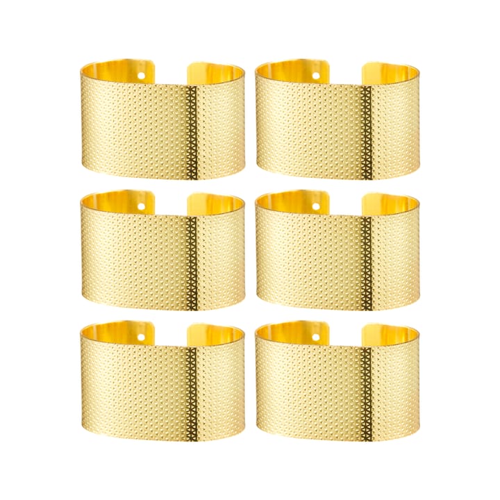 Svea napkin rings 6-pack - brass - Dorre