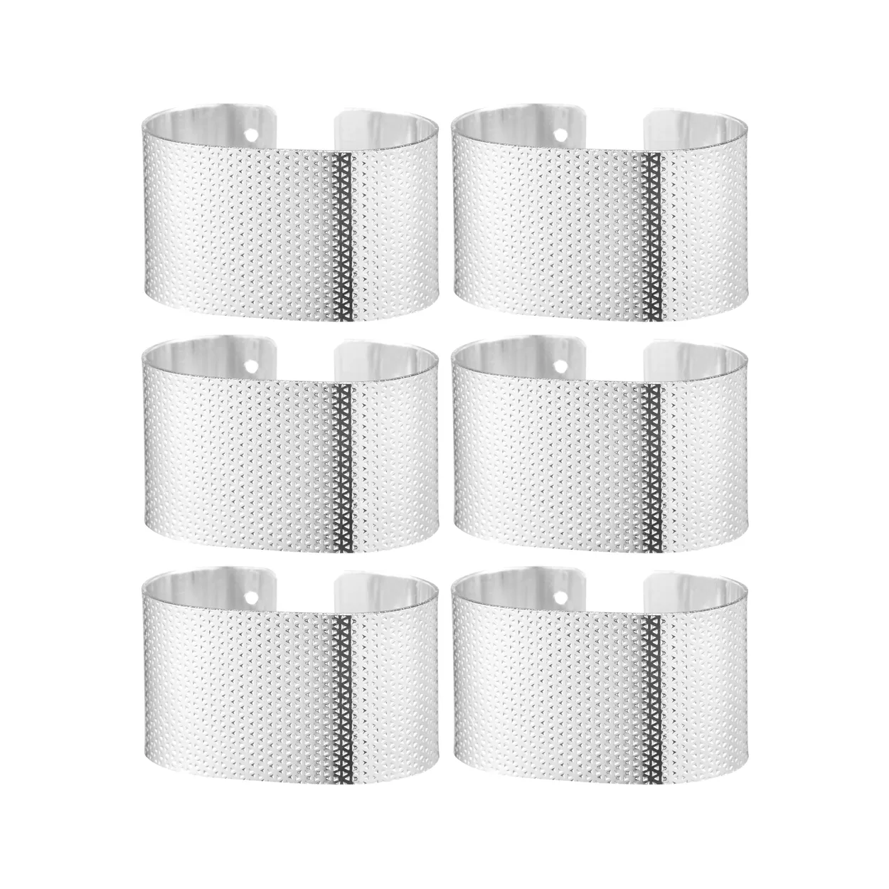 Dorre Svea napkin rings 6-pack Silver | Scandinavian Design | Napkin rings & holders | Silver-coloured