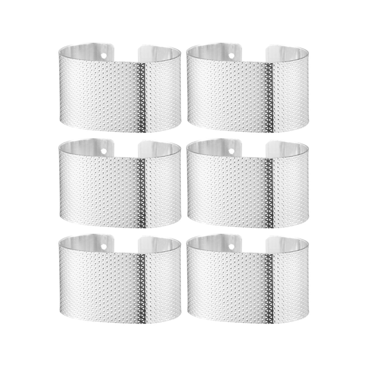 Dorre Svea napkin rings 6-pack Silver | Scandinavian Design | Napkin rings & holders | Silver-coloured