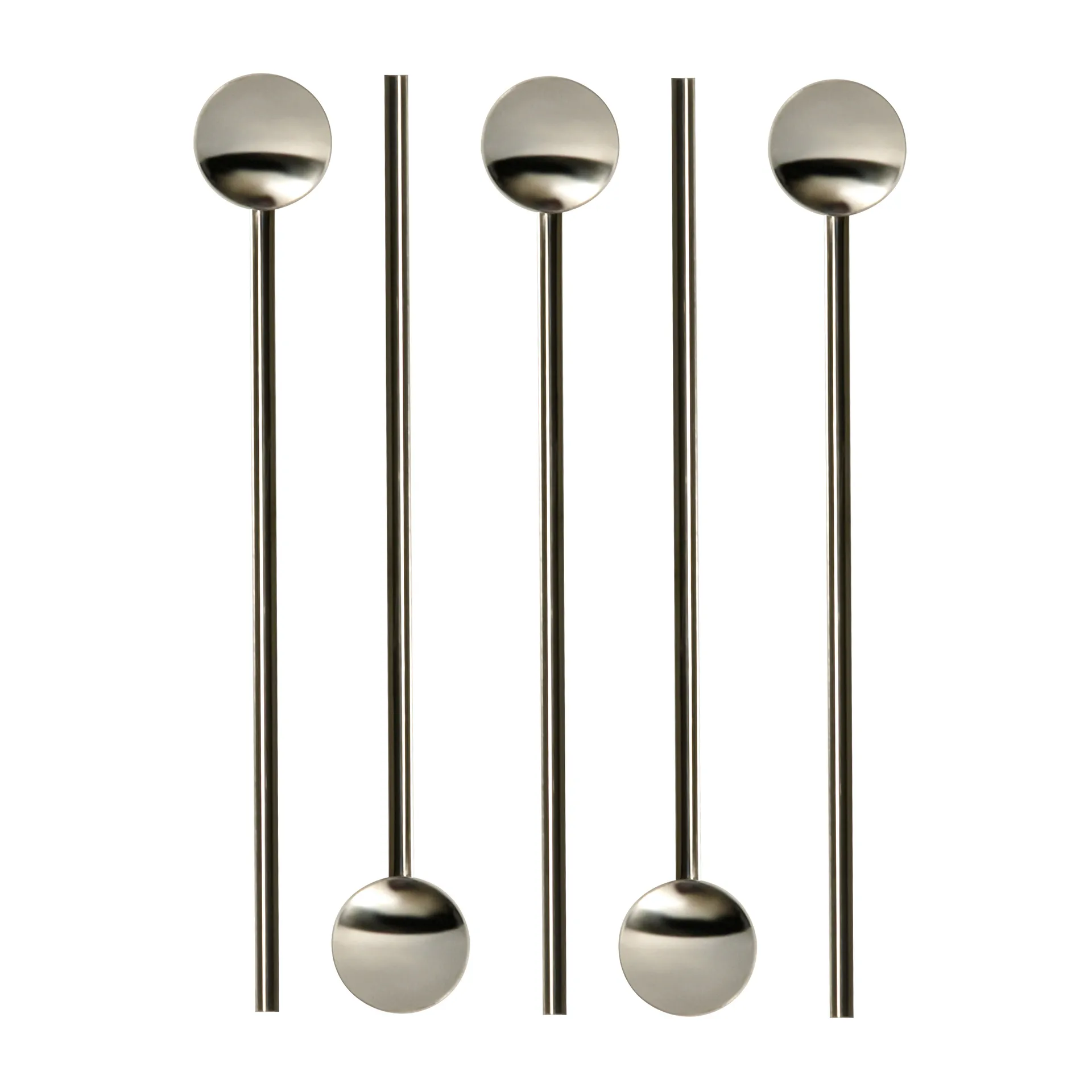 Tor cocktailspoon with straw 20 cm 6-pack, Stainless steel Dorre