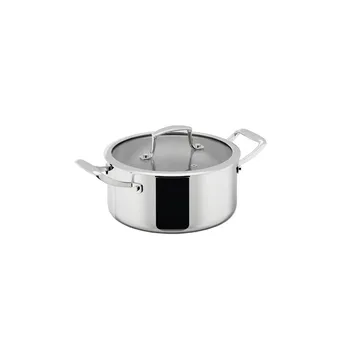 Trivence pot - Stainless steel, glass lid, 3 L - Dorre