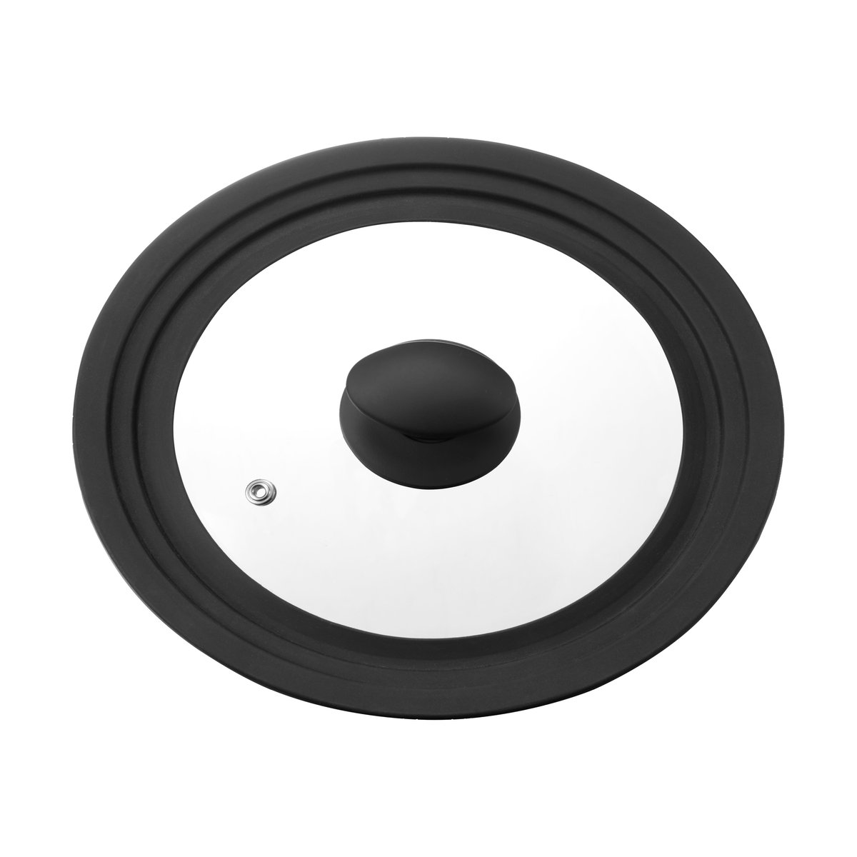 Dorre Una universal lid 20/22/24 cm Glass-black silicone
