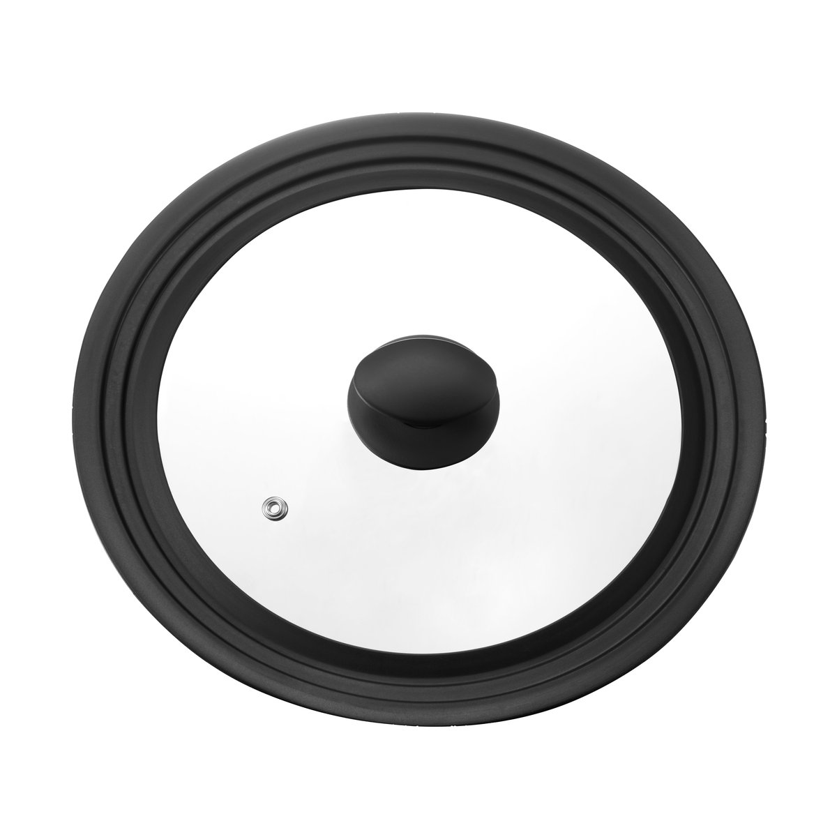 Dorre Una universal lid 24/26/28 cm Glass-black silicone