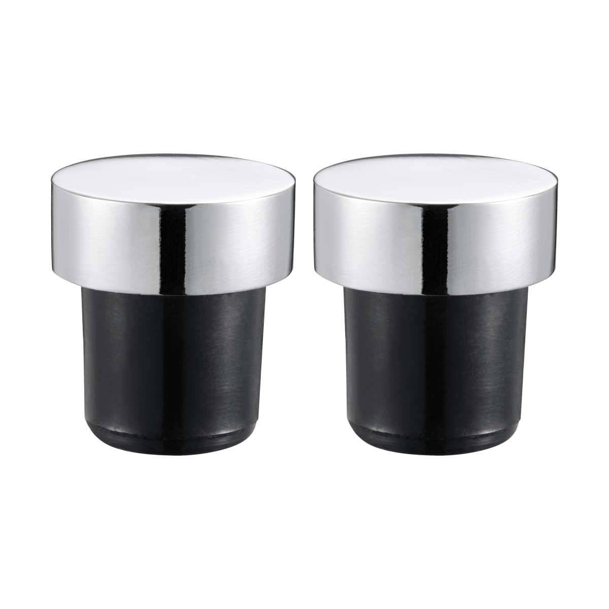 Dorre Valli wine stopper 2-pack 3 cm Chrome | Scandinavian Design | Silver-coloured