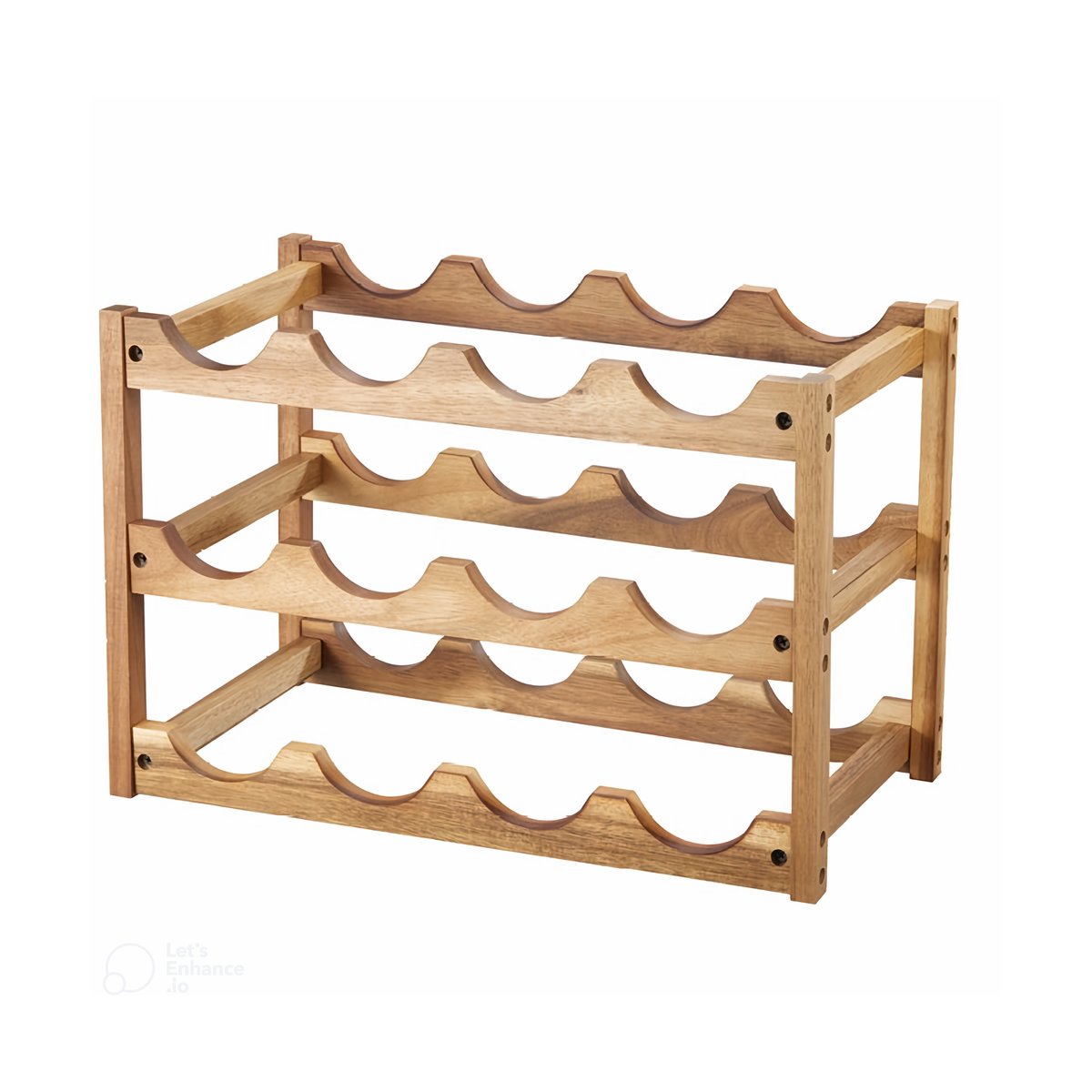 Dorre Varo wine rack 12 bottles Acacia | Scandinavian Design | Brown