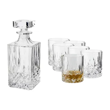 Vide whiskey set - carafe and 6 whiskey glass - Chrystal Glass - Dorre