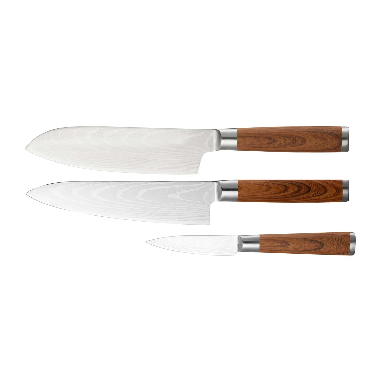 Dorre Yari knifeset 3 knifes Stainless steel | Scandinavian Design | Knife sets | Brown
