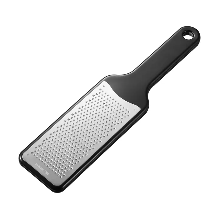 Zoe zester with container - Stainless steel, fine, 2 mm, 28.2x6.9x1.2 cm - Dorre