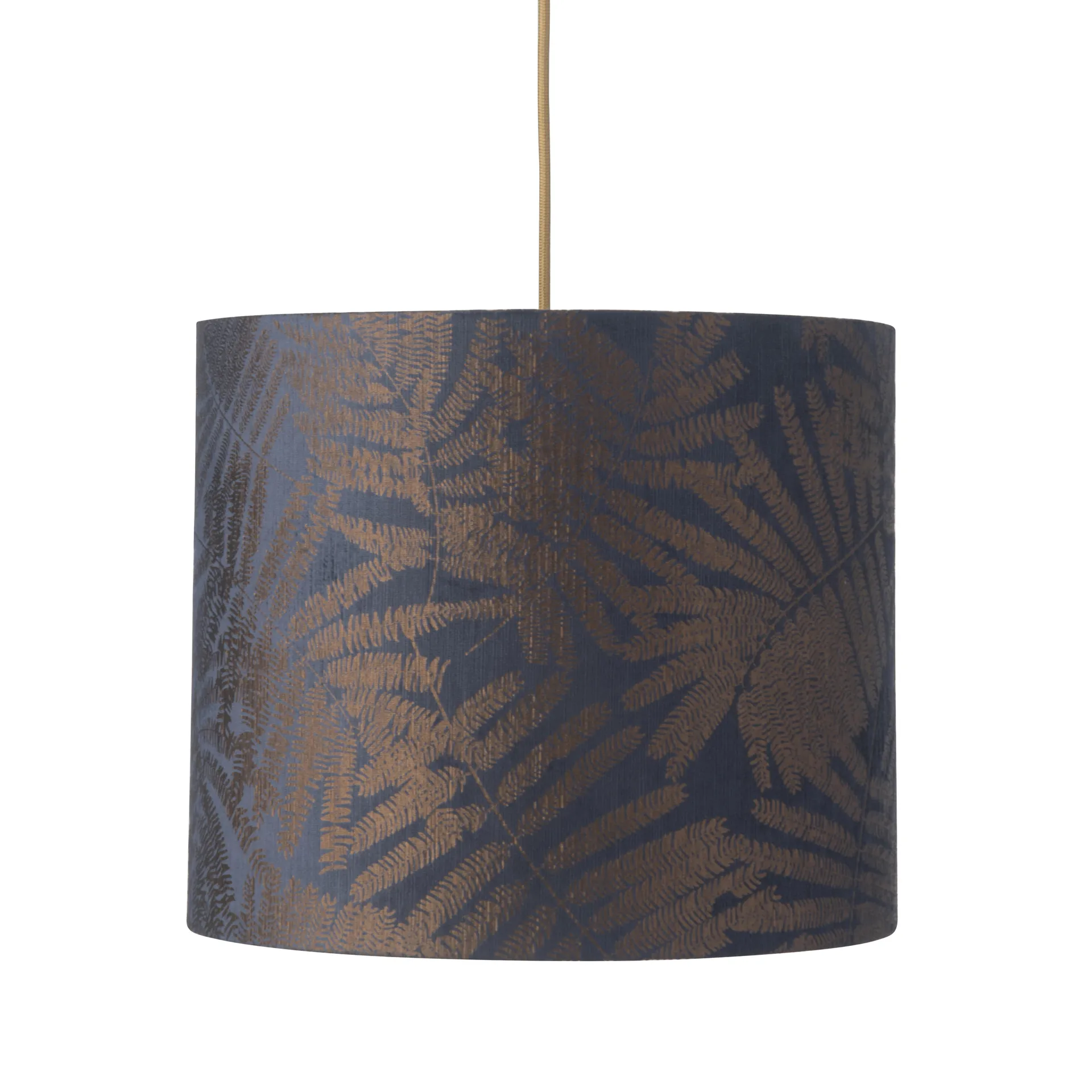 Fern leaves lamp shade Ø 35 cm, blue EBB & FLOW