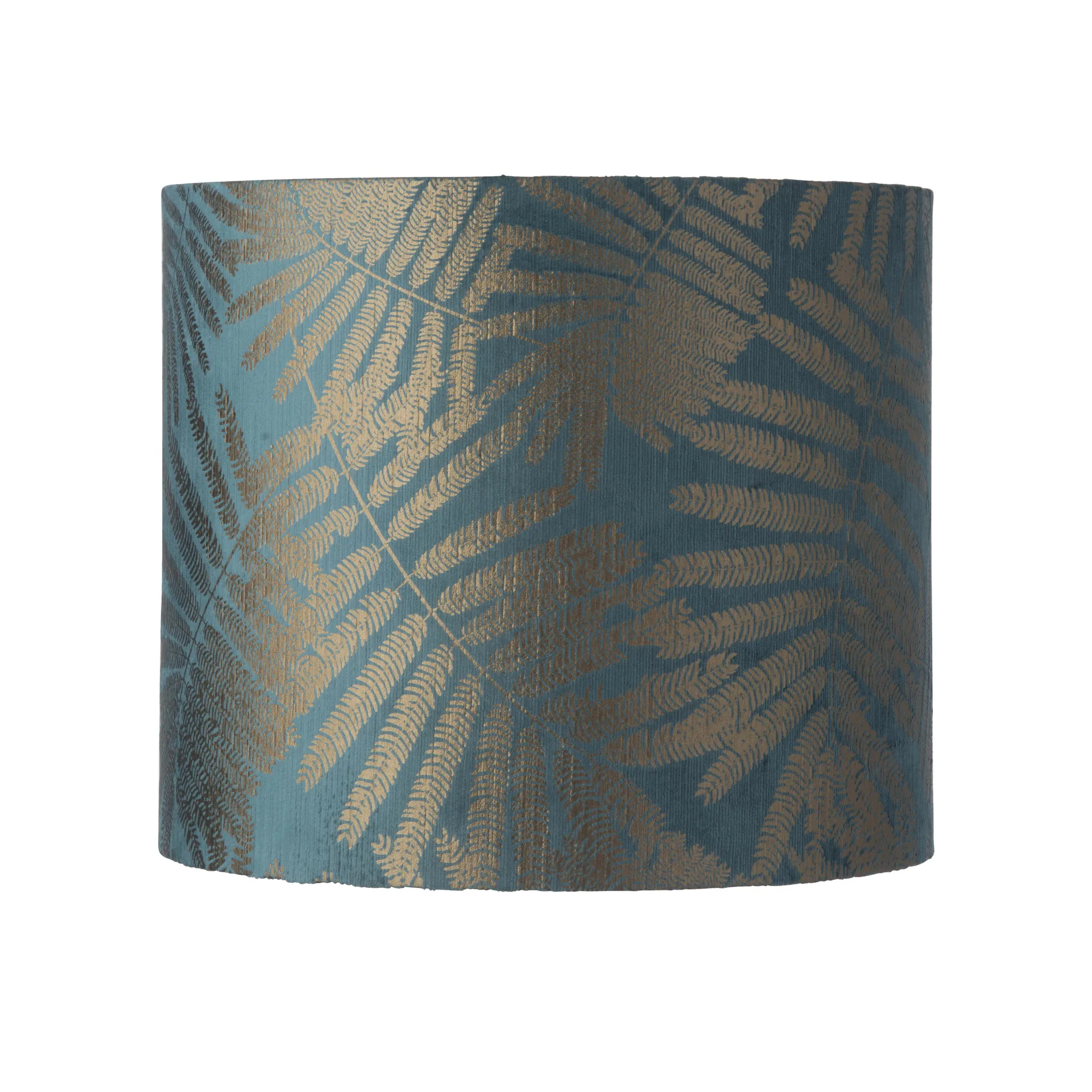 Fern leaves lamp shade Ø 35 cm, teal EBB & FLOW