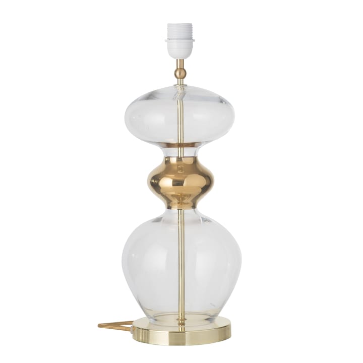 Futura lamp base - clear + gold-coloured cord - EBB & FLOW