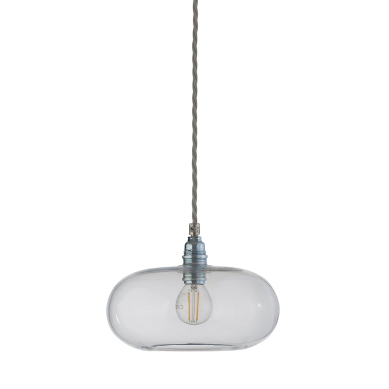 EBB & FLOW Horizon ceiling lamp Ø 21 cm clear + silver-coloured cord