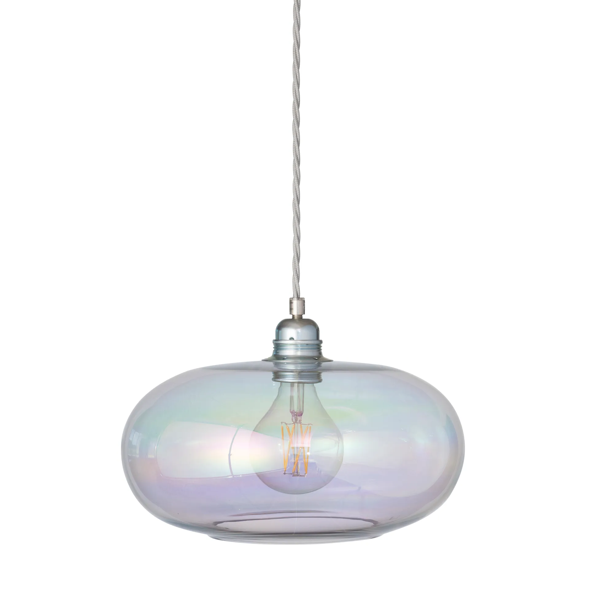 Horizon ceiling lamp Ø 29 cm, chameleon-silver EBB & FLOW