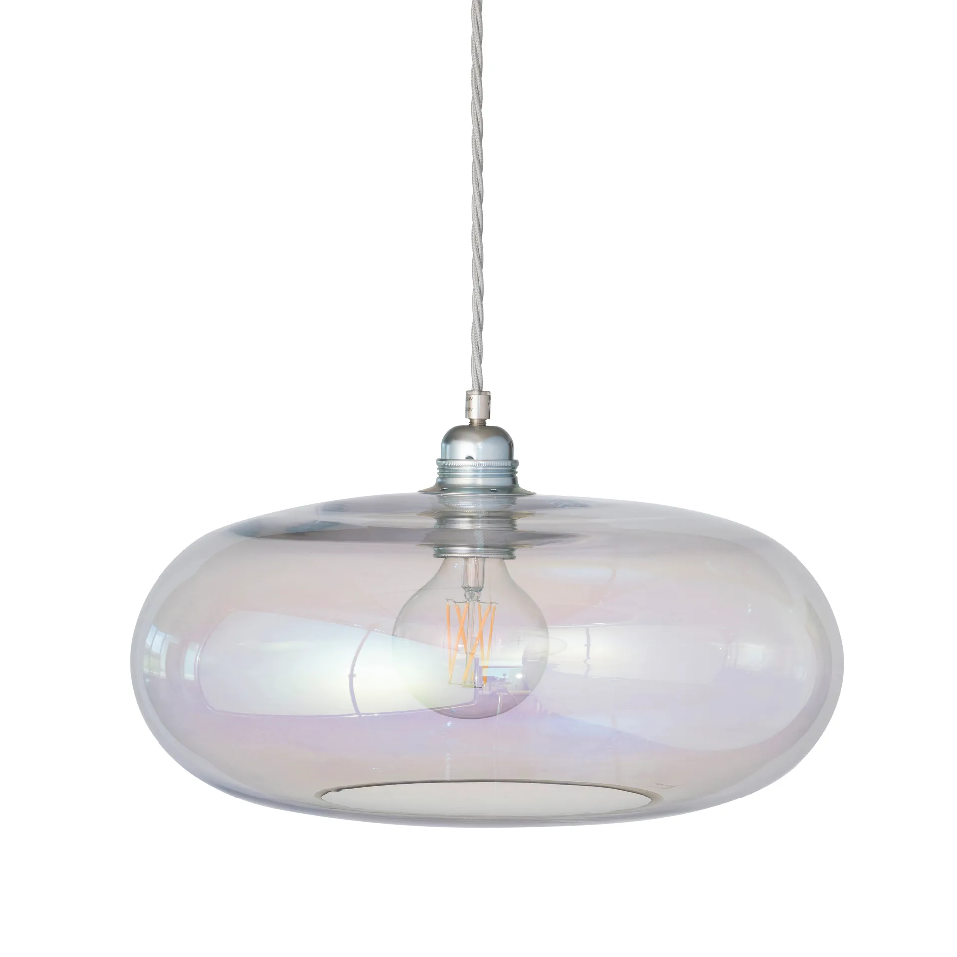 Horizon ceiling lamp Ø 36 cm, chameleon-silver EBB & FLOW