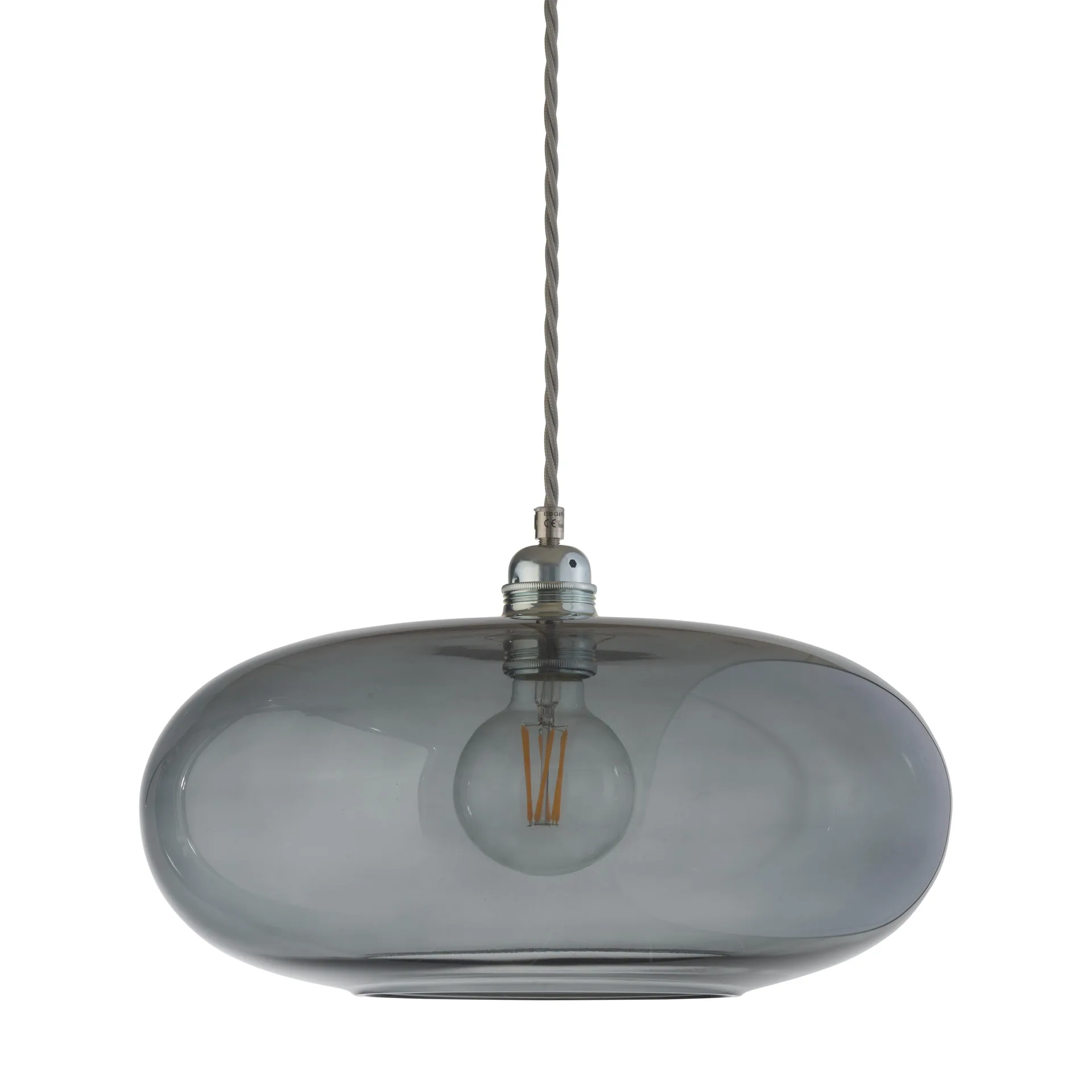 Horizon ceiling lamp Ø 36 cm, smokey grey EBB & FLOW