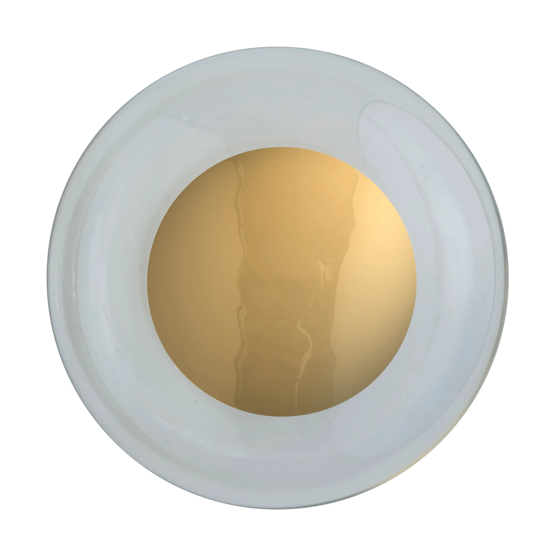 Horizon surface wall lamp, Clear-shiny gold, Ø29 cm EBB & FLOW